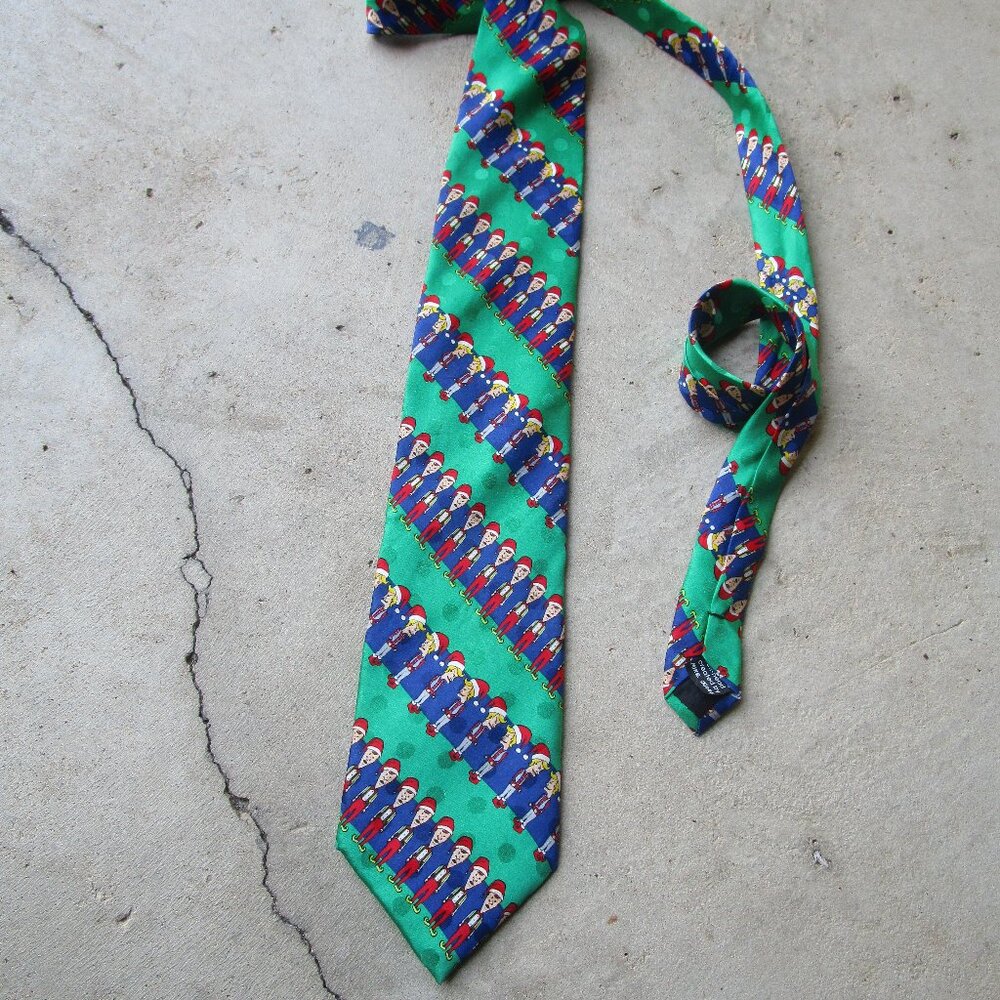 Vintage 90s MTV's Beavis and Butt-Head Do Christmas Silk Necktie 100% Si…